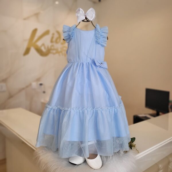 VESTIDO EM TULE AZUL