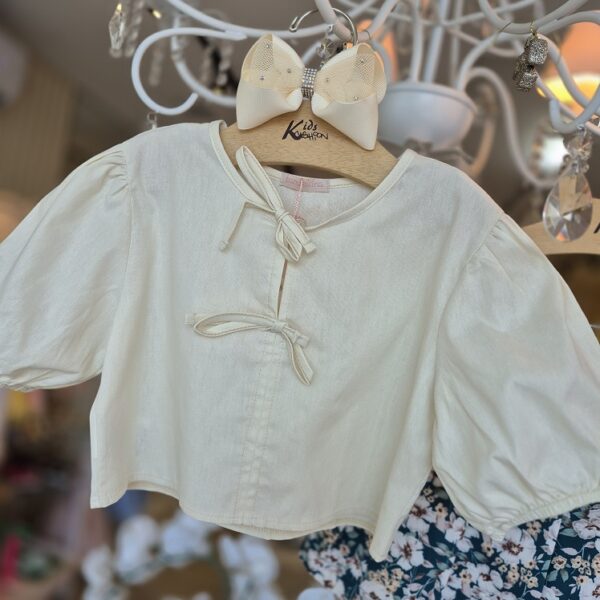 CONJUNTO CROPPED EM LINHO SAIA EM TECIDO - Imagem 4