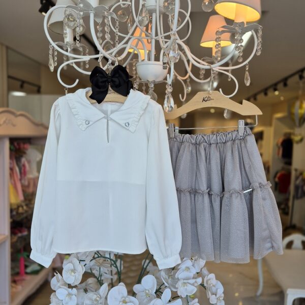 CONJUNTO LUXO SAIA E BLUSA MANGA LONGA - Imagem 3