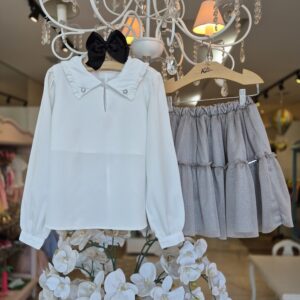 CONJUNTO LUXO SAIA E BLUSA MANGA LONGA