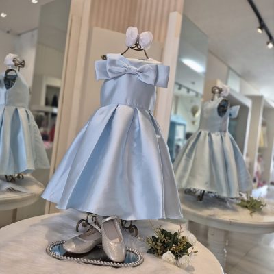 VESTIDO LUXO AZUL BEBE