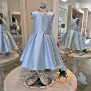 VESTIDO LUXO AZUL CELESTE