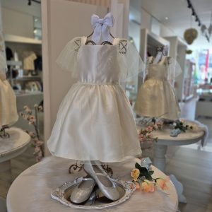 VESTIDO LUXO LAÇO AMARELO MANTEIGA