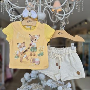 CONJUNTO BAMBI SHORT EM MOLETOM PREMIUM